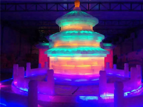 河北唐山 室內(nèi)冰雕展覽施工 (11)