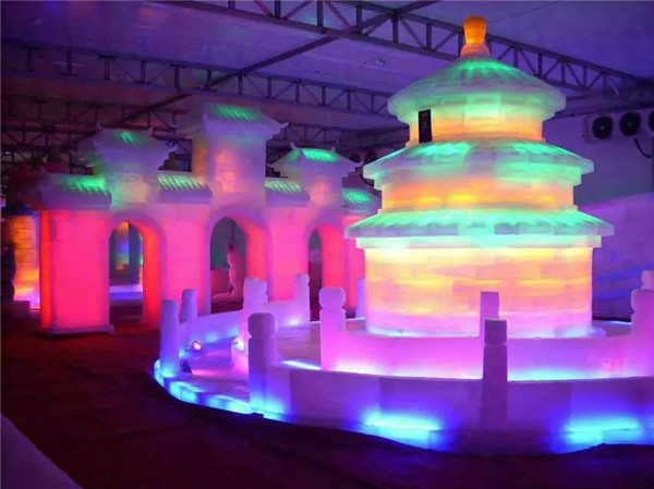 河北唐山 室內(nèi)冰雕展覽施工 (9)