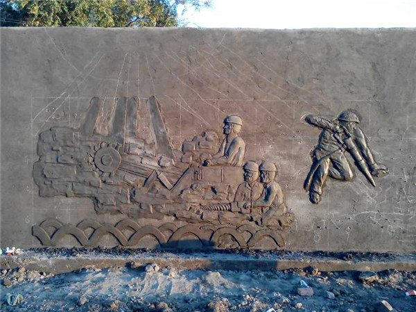 七臺(tái)河北安新區(qū) 與 落雁湖公園主題浮雕制作 (1)